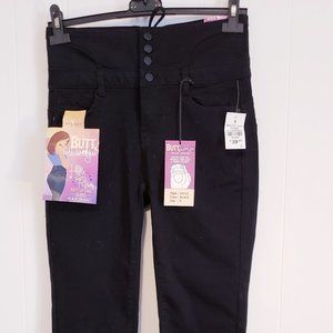 BRAND NEW Corset Back 4-Tier High-Rise Push-Up black Skinny jeans